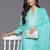 Floral Printed Mirror Work Pure Cotton Kurta with Trousers & Dupatta