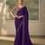 Purple luxurious party wear saree