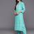 Floral Printed Mirror Work Pure Cotton Kurta with Trousers & Dupatta