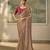 Golden luxurious party wear saree