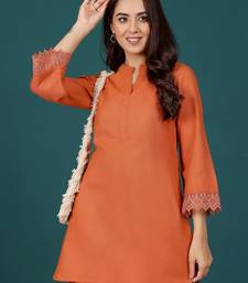 Mandarin Collar Pure Cotton Straight Kurti With Palazzo