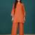 Mandarin Collar Pure Cotton Straight Kurti With Palazzo