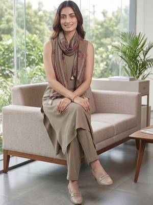 Women Regular Kurta with Trousers & With Dupatta 7