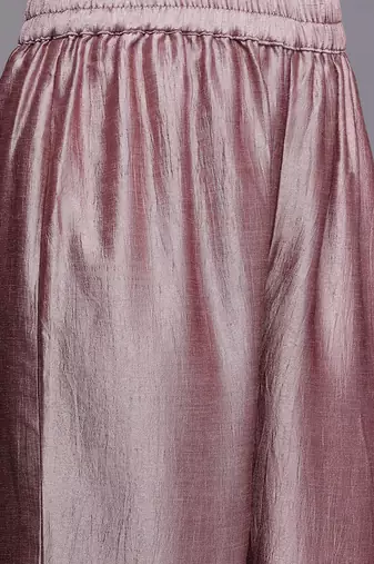 Ethnic Motifs Embroidered Zari Pleated Kurta With Trousers & Dupatta
