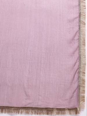 Ethnic Motifs Embroidered Zari Pleated Kurta With Trousers & Dupatta 4