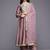 Ethnic Motifs Embroidered Zari Pleated Kurta With Trousers & Dupatta