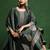 Floral Yoke Design Round Neck A-Line Kurta With Trousers And Dupatta