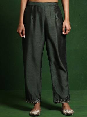 Floral Yoke Design Round Neck A-Line Kurta With Trousers And Dupatta 7