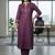 Women Embroidered Regular Thread Work Kurta with Trousers