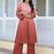 Ombre Dyed V-Neck Straight Kurta With Trousers