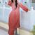 Ombre Dyed V-Neck Straight Kurta With Trousers
