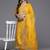 Floral Embroidered Thread Work Pure Silk Kurta with Trousers & Dupatta