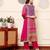 Women Floral Embroidered Regular Gotta Patti Kurta with Trousers & Dupatta