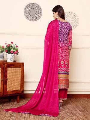 Women Floral Embroidered Regular Gotta Patti Kurta with Trousers & Dupatta 5