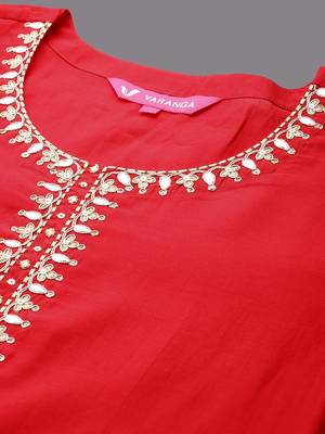 Ethnic Motifs Embroidered Regular Kurta with Trousers & With Dupatta 2
