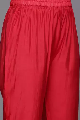 Ethnic Motifs Embroidered Regular Kurta with Trousers & With Dupatta