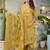 Women Floral Printed Regular Mirror Work Pure Cotton Kurta with Salwar & With Dupatta