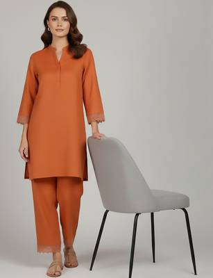 Women Regular Thread Work Pure Cotton Kurta with Palazzos 3