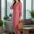 Women Embroidered Regular Thread Work Kurta with Trousers