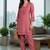 Women Embroidered Regular Thread Work Kurta with Trousers