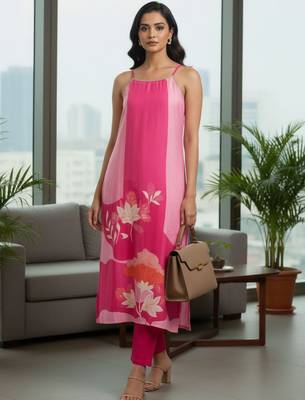 Women Floral Printed Regular Kurta with Trousers 3
