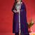 Floral Yoke Design Chanderi Silk Zari Straight Kurta With Trousers & Dupatta