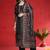 Printed Chanderi Silk Round Neck Straight Kurta With Trousers & Dupatta