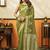 Olive soft cotton jacquard woven with jhallar saree collection