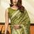 Olive soft cotton jacquard woven with jhallar saree collection