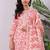 Floral Printed Round Neck Pure Cotton Straight Kurta With Trouser & Dupatta