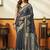 Gray soft cotton jacquard woven with jhallar saree collection