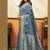 Steel blue soft cotton jacquard woven with jhallar saree collection
