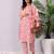 Floral Printed Round Neck Pure Cotton Straight Kurta With Trouser & Dupatta