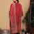 Rust Paisley Printed Mandarin Collar Straight Kurta With Trousers & Dupatta
