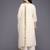 Off White Striped Regular Thread Work Kurta With Trouser With Dupatta