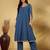 Women Panelled Thread Work Anarkali Republic Day Kurta with Palazzos & Fringed Dupatta