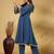 Women Panelled Thread Work Anarkali Republic Day Kurta with Palazzos & Fringed Dupatta