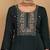 Floral Embroidered Thread Work Pure Silk Straight Kurta With Trousers & Dupatta