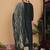 Floral Embroidered Thread Work Pure Silk Straight Kurta With Trousers & Dupatta