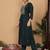 Floral Embroidered Thread Work Pure Silk Straight Kurta With Trousers & Dupatta