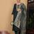 Floral Embroidered Thread Work Pure Silk Straight Kurta With Trousers & Dupatta
