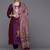 Geometric Woven Design Thread and Zari Work Straight Kurta with Trousers & Dupatta