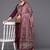 Geometric Woven Design Thread and Zari Work Straight Kurta with Trousers & Dupatta