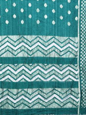 Ethnic Motifs Zari Embroidered Yoke Kurta & Trousers With Dupatta 4