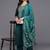 Ethnic Motifs Zari Embroidered Yoke Kurta & Trousers With Dupatta