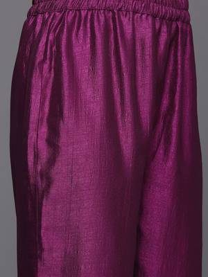Thread & Zari Embroidered A-Line Kurta & Trousers With Dupatta 3