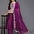 Thread & Zari Embroidered A-Line Kurta & Trousers With Dupatta
