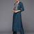 Ethnic Motifs Embroidered Straight Kurta & Trousers With Dupatta