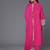 Floral Embroidered V-Neck Flared Sleeves Straight Kurta With Trousers & Dupatta