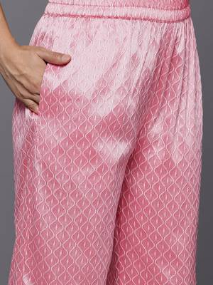 Women Woven Design Gotta Patti Kurta with Trousers & With Dupatta 4